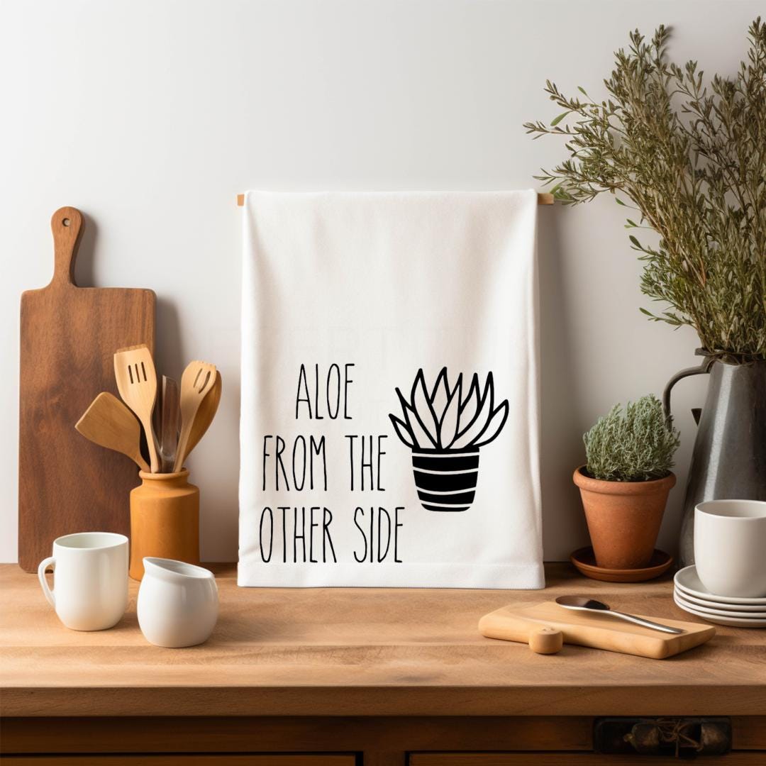 Set of 3 Funny Cactus & Succulent Flour SackTea Towels