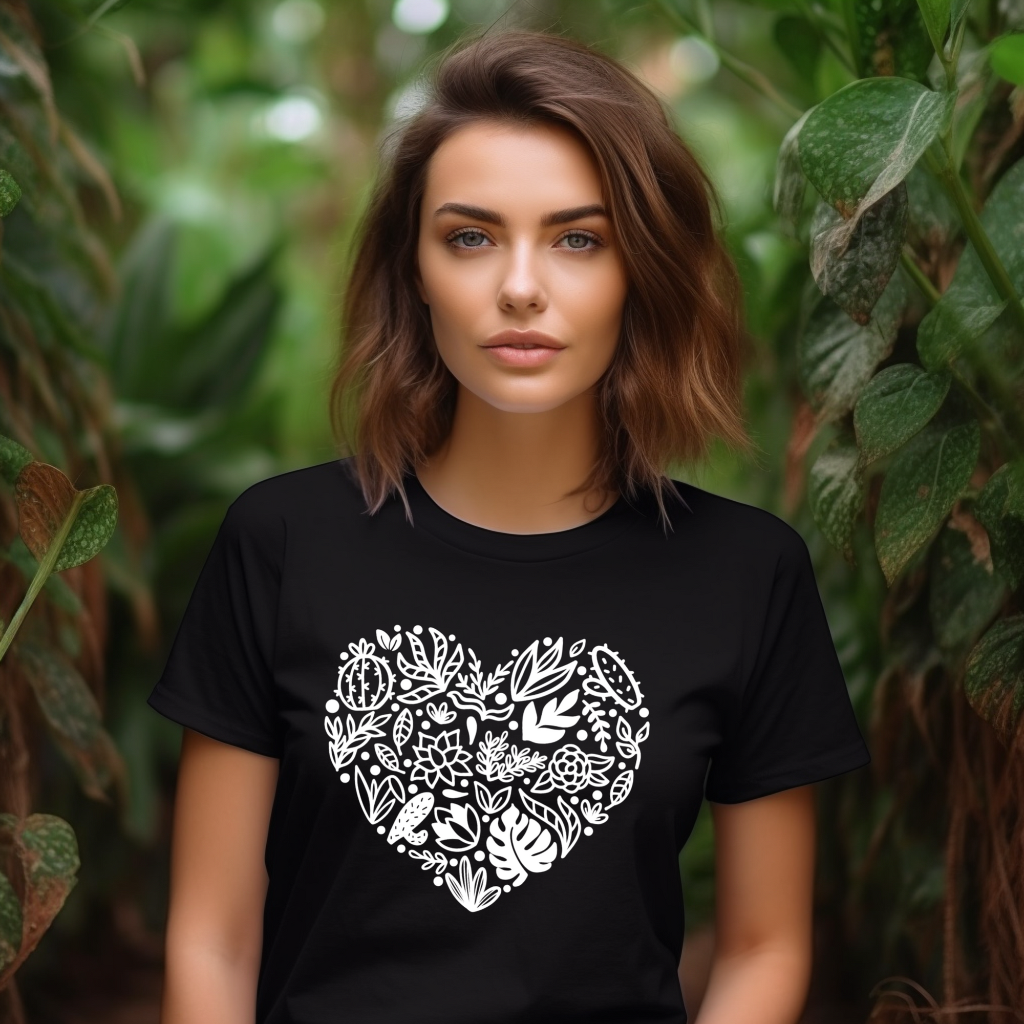 Botanical Heart Plant Lover T-Shirt