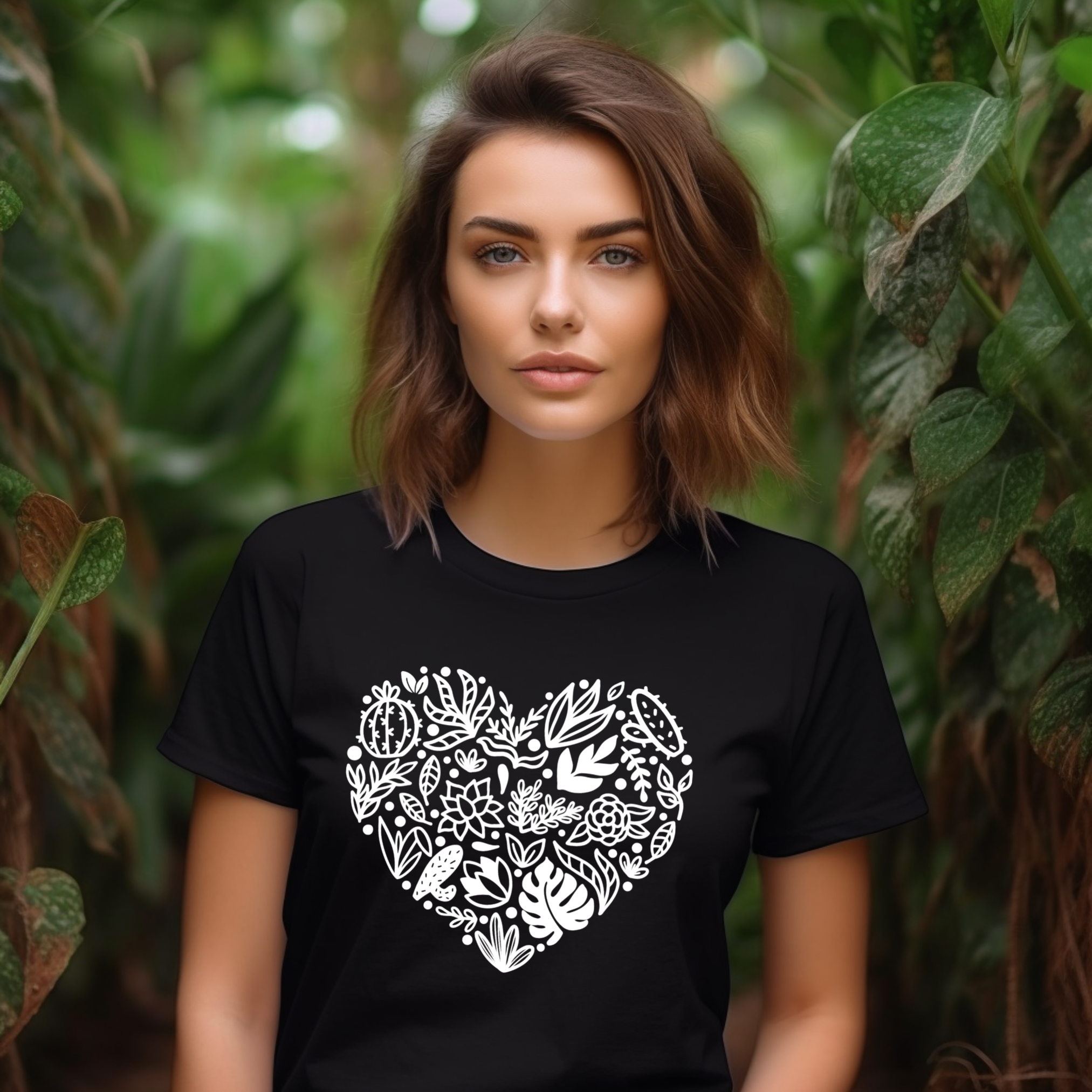 Botanical Heart Plant Lover T-Shirt