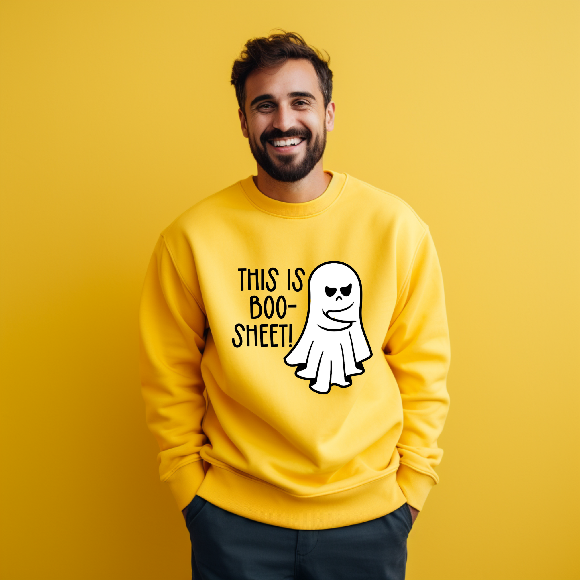 This Is Boo-Sheet! Ghostly Pun Halloween Sweatshirt
