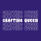 Crafting Queen Retro Shadow Text T-Shirt