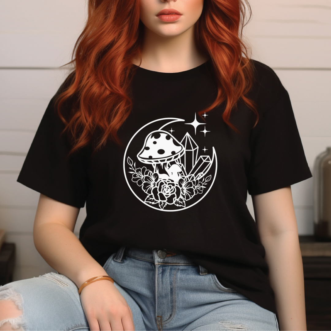Mystical Mushroom & Crystal T-Shirt