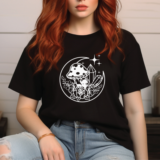 Mystical Mushroom & Crystal T-Shirt