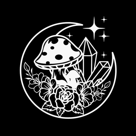 Mystical Mushroom & Crystal T-Shirt