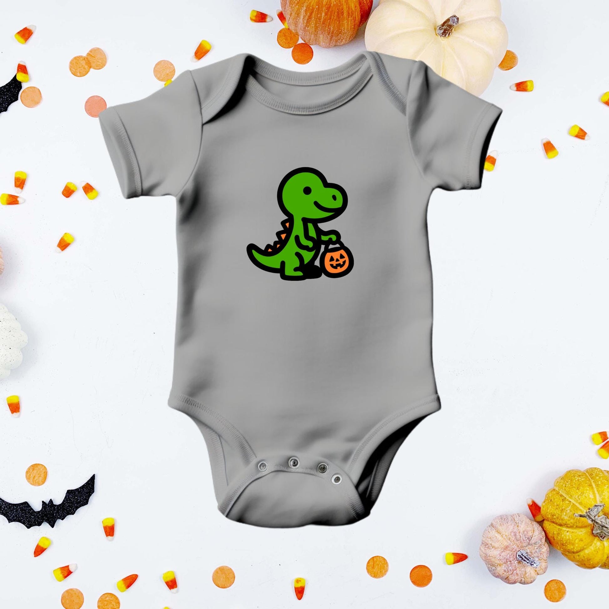 Halloween Trick-or-Treat Dinosaur Baby and Toddler Onesie