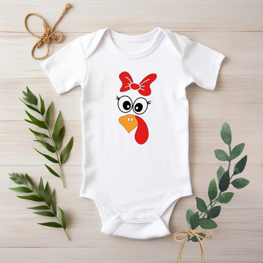 Two-Sided Thanksgiving Turkey Baby Bodysuit