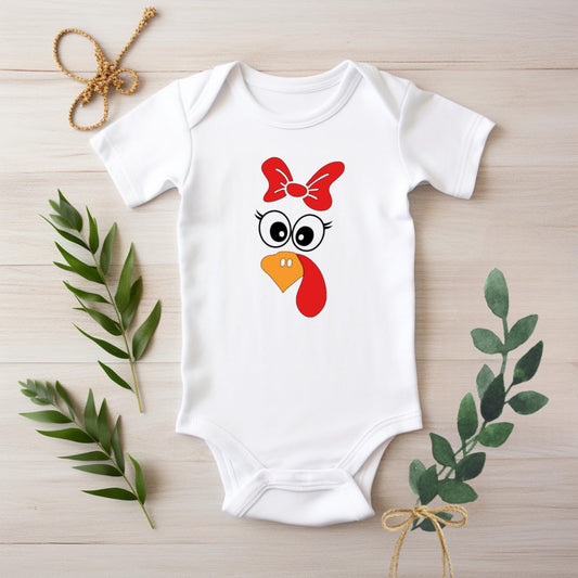 Thanksgiving Turkey Onesie for Baby & Infants: Adorable Two-Sided Little Turkey Outfit