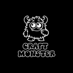 White cartoon monster with 'Craft Monster' text on a black background