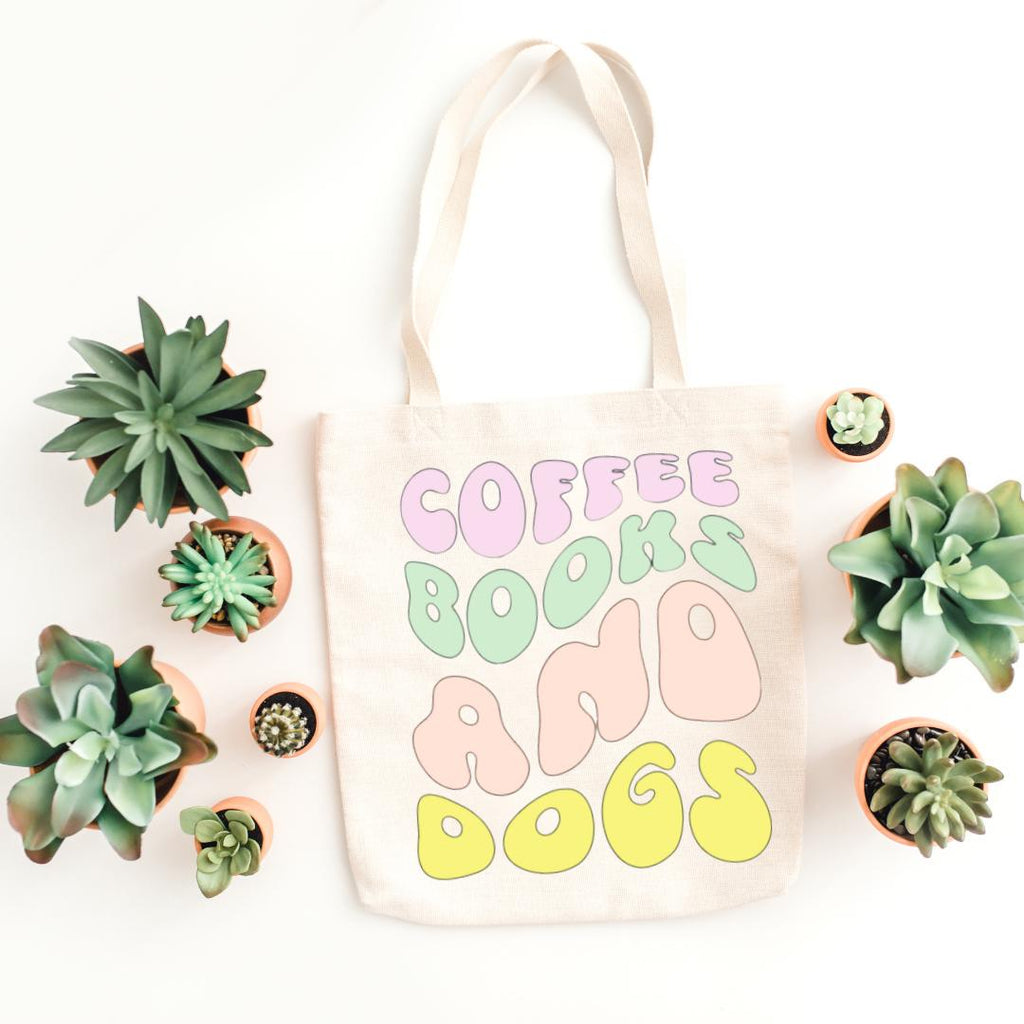 Coffee, Books & Dogs Cats Tote Bag