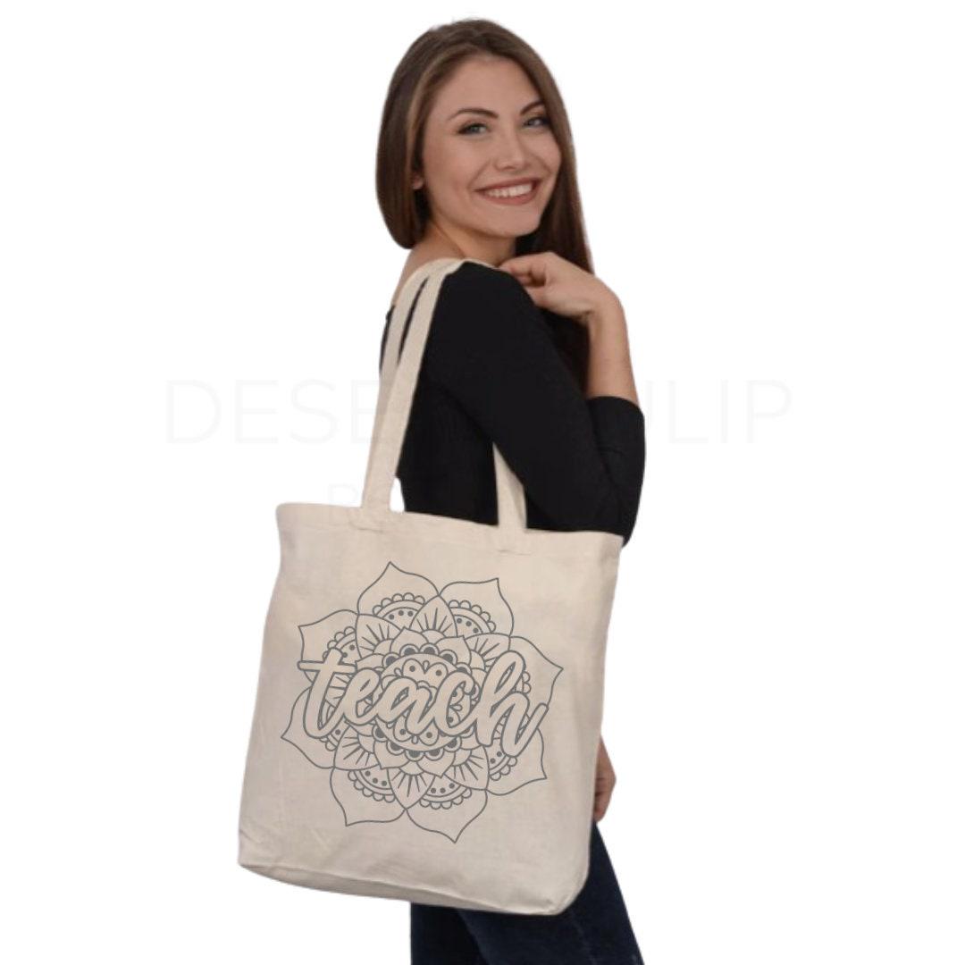 Teacher Mandala Eco Tote Bag