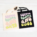 Coffee, Books & Dogs Cats Tote Bag