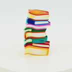 Rainbow Book Stack Hair Clip